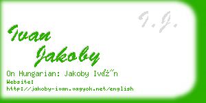 ivan jakoby business card